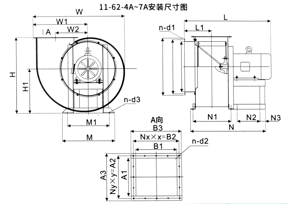 High Performance Industrial Exhaust Ventilation Centrifugal Fan 